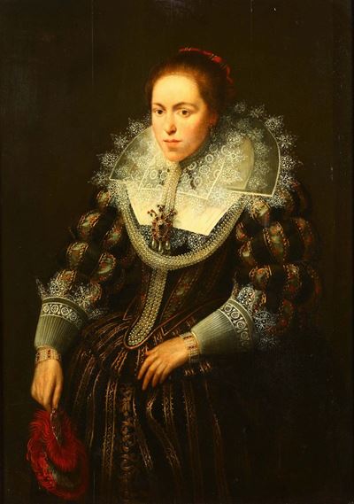 Paulus Moreelse (utrecht 1571-1638)ritratto Femminile