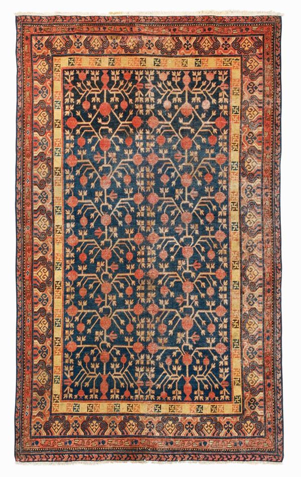 A Yarkand oasis carpet, Eastern Turkestan, late 19th century