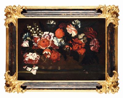 Scuola Toscana del XVIII Secolonatura Morta con Cesto di Fiori Natura Morta con Cesto di Fiori, F...