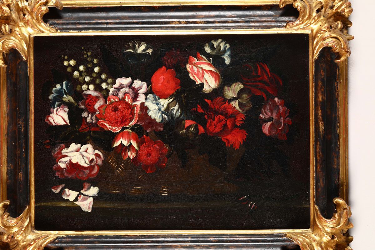 Scuola Toscana del XVIII Secolonatura Morta con Cesto di Fiori Natura Morta con Cesto di Fiori, F...