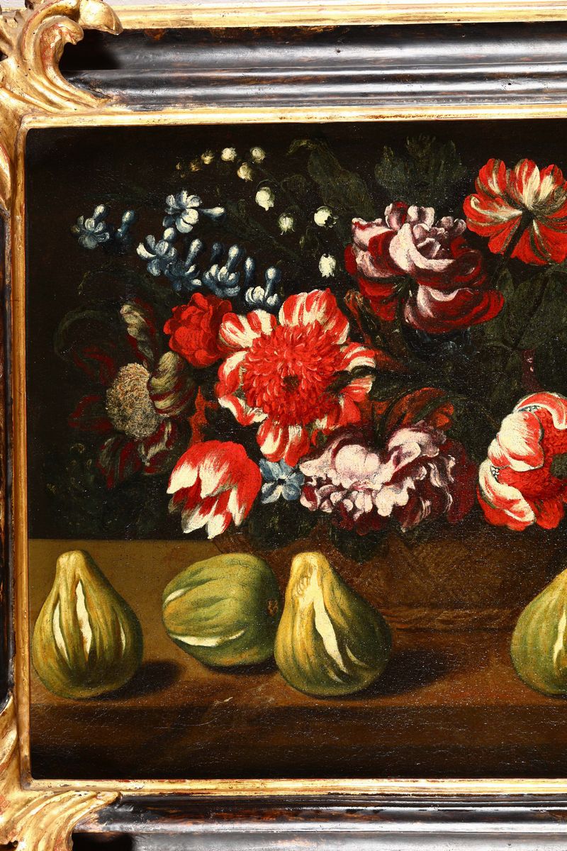 Scuola Toscana del XVIII Secolonatura Morta con Cesto di Fiori Natura Morta con Cesto di Fiori, F...