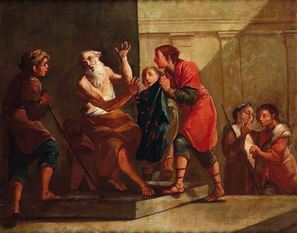 Biblical episode. Italian school of the 18th century Episodio biblico