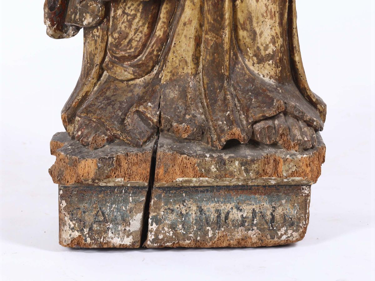Scultura in Legno Raffigurante San Simone, XVI Secolo