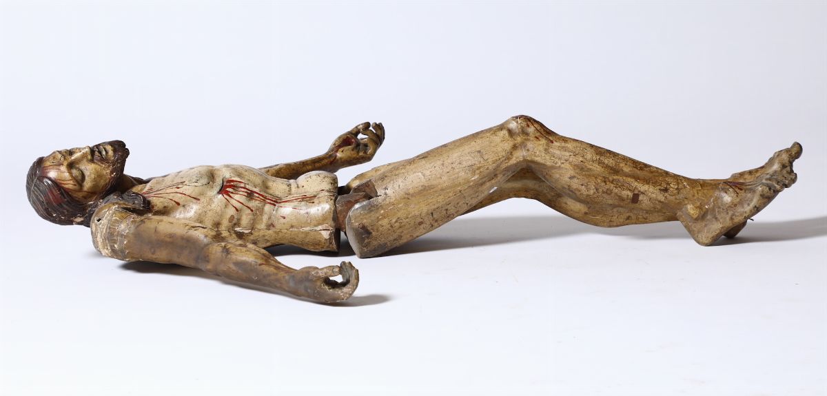 Scultura in Legno Policromo Rappresentante Corpus Christi, Italia Meridionale o Spagna, XVI-XVII ...