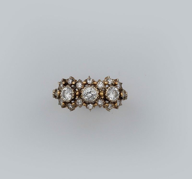 Diamond and gold ring  - Auction Fine Jewels - II - Cambi Casa d'Aste