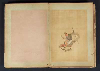 Libro con Raffigurazioni di Diversi Mestieri, Cina, Inizio XX Secolo