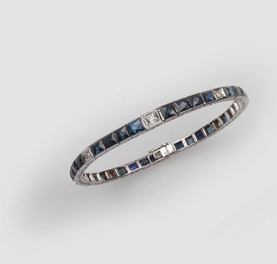 Bracciale Rigido con Zaffiri e Diamanti