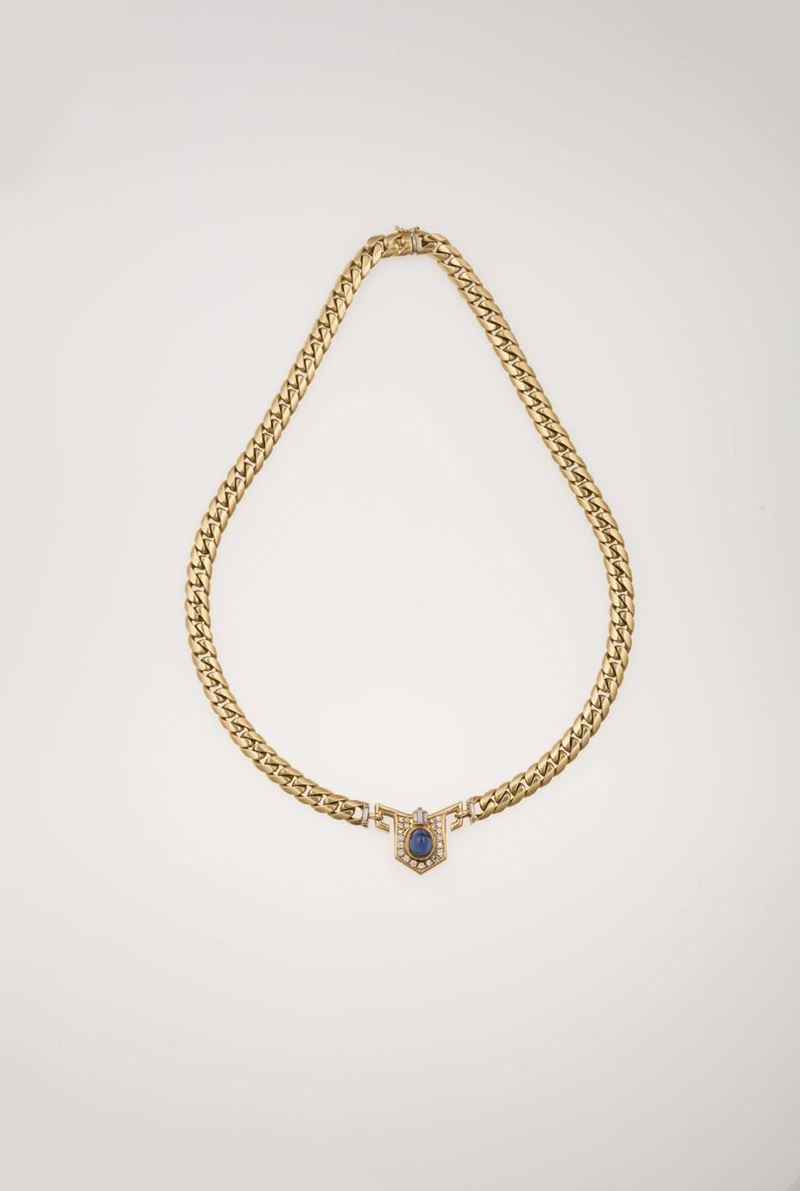 Sapphire and diamond necklace  - Auction Fine Jewels - II - Cambi Casa d'Aste