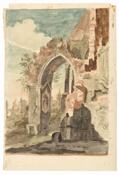Scuole tra il XVII e il XIX secolo, Tredici disegni di paesaggi e capricci con architetture