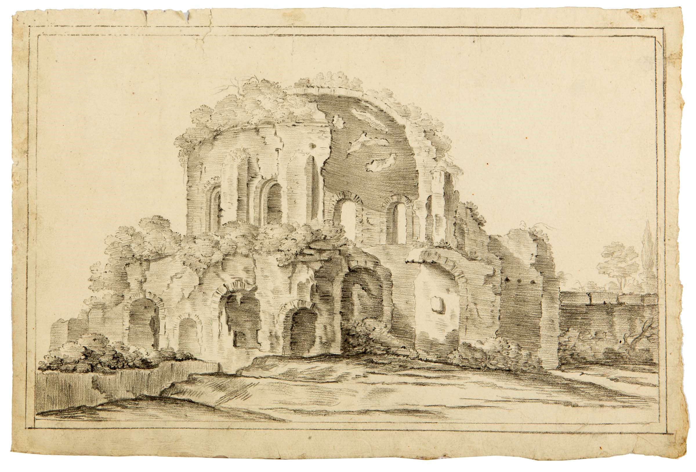 Scuole tra il XVII e il XIX secolo, Tredici disegni di paesaggi e capricci con architetture