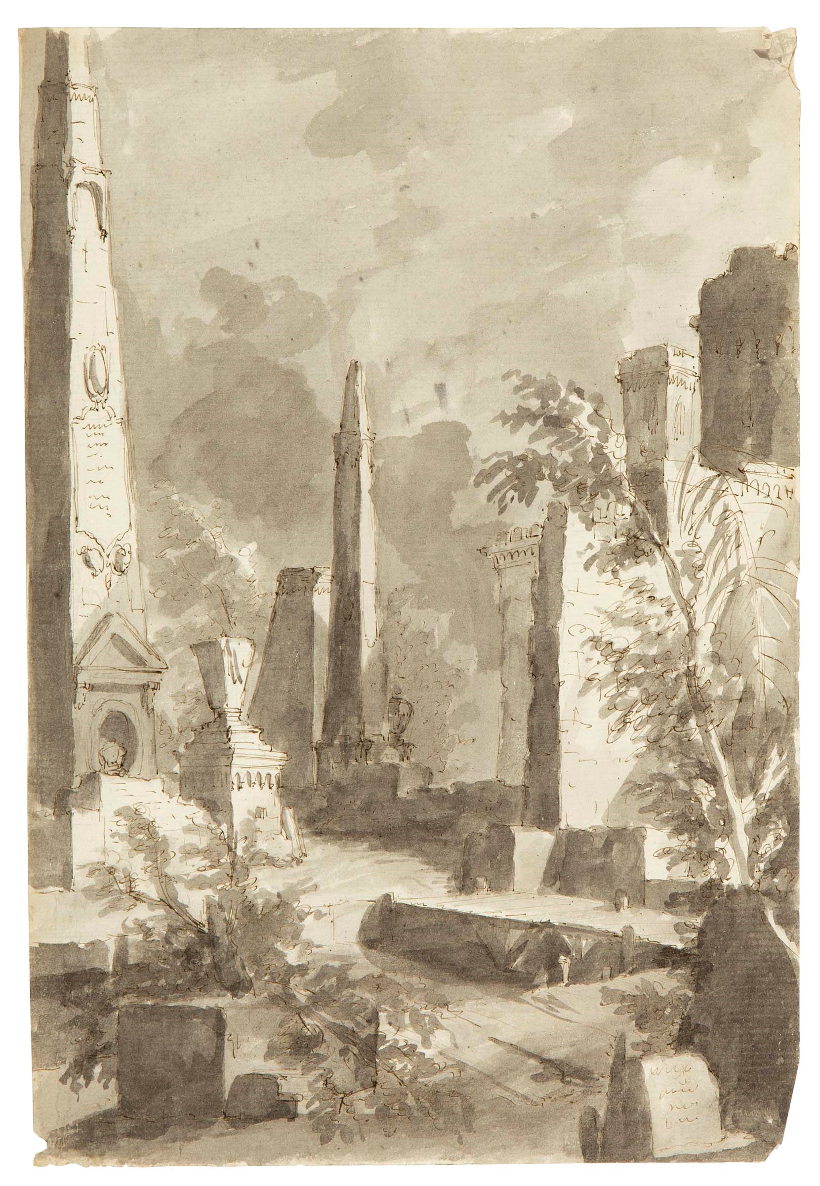 Scuole tra il XVII e il XIX secolo, Tredici disegni di paesaggi e capricci con architetture