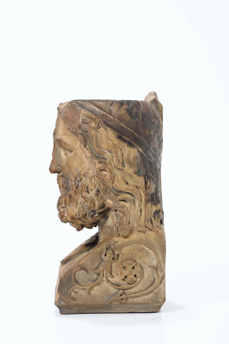 Testa di Giove Scultura in Terracotta