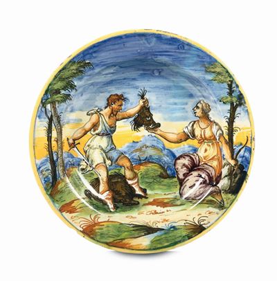 Piatto Venezia, Bottega di Maestro Domenico, Terzo Quarto del XVI Secolo