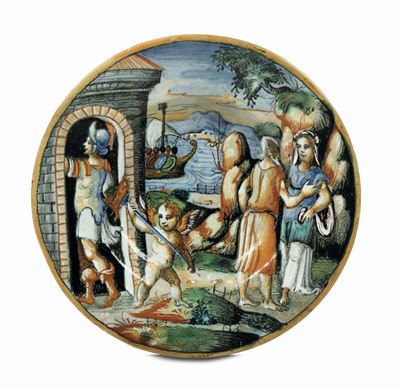 Piatto Venezia, Bottega Patanazzi Terzo Quarto del XVI Secolo