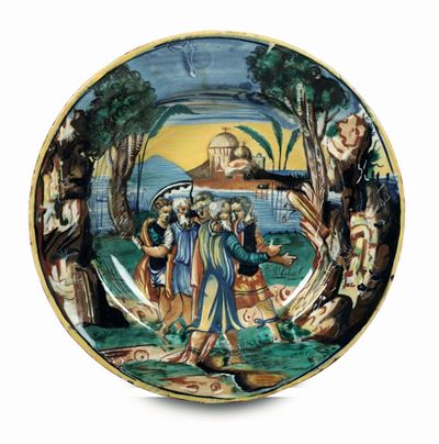 Piatto Casteldurante, Bottega di Andrea da Negroponte, Metà del XVI Secolo