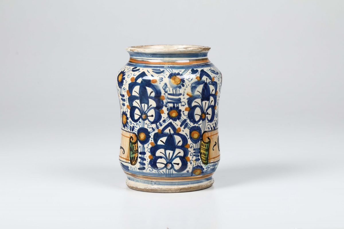 Albarello Montelupo, Bottega Monte Lupina del 1580-1600 Circa