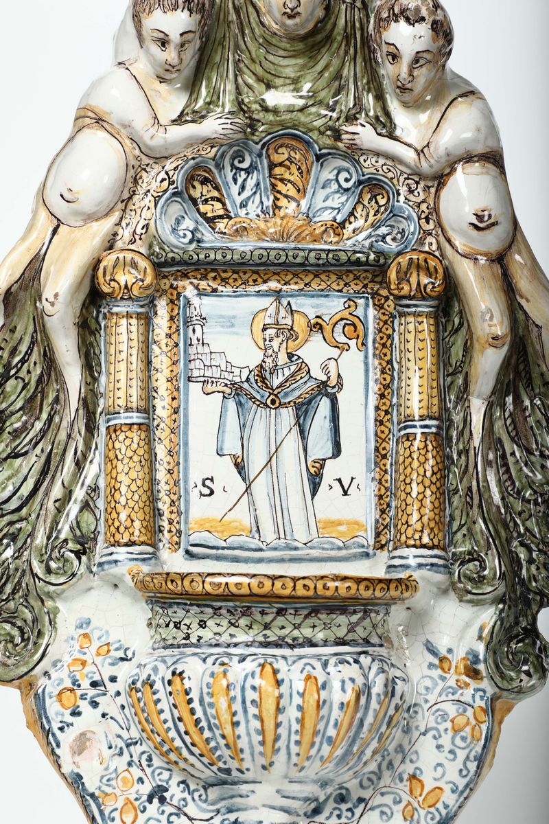 Acquasantiera Castelli, Bottega di Francesco Angelo Grue Circa 1640- 1660
