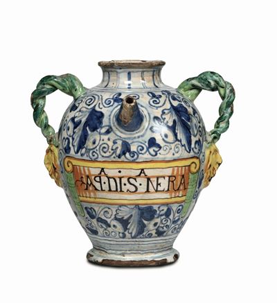 Orciolo Biansato Montelupo, Bottega Circa 1550-70