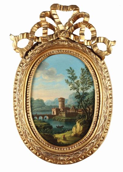 Giovanni Battista Busiri (1698-1757), Attribuiti Apaesaggi con Rovine e Vedute Costiere