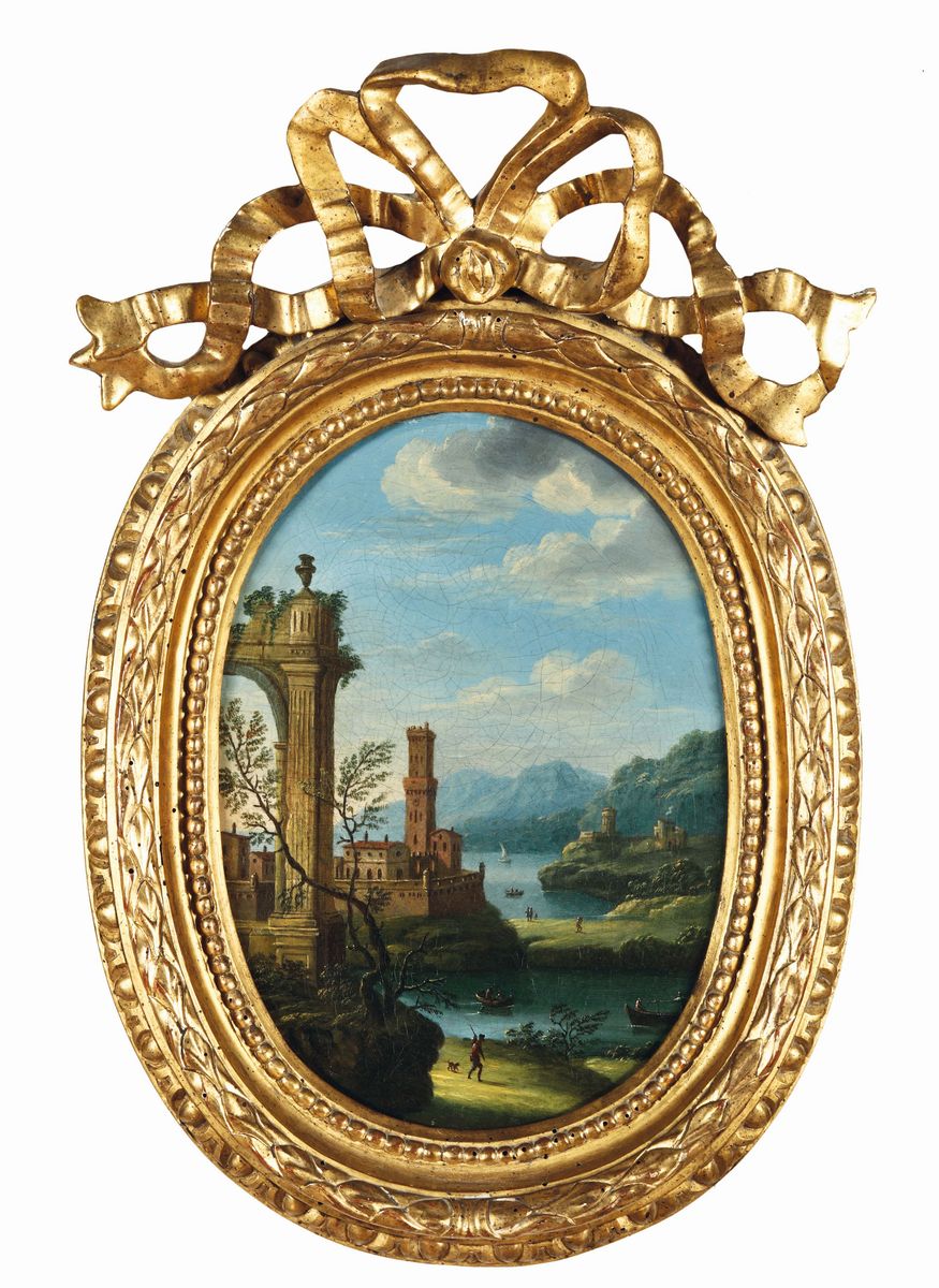 Giovanni Battista Busiri (1698-1757), Attribuiti Apaesaggi con Rovine e Vedute Costiere