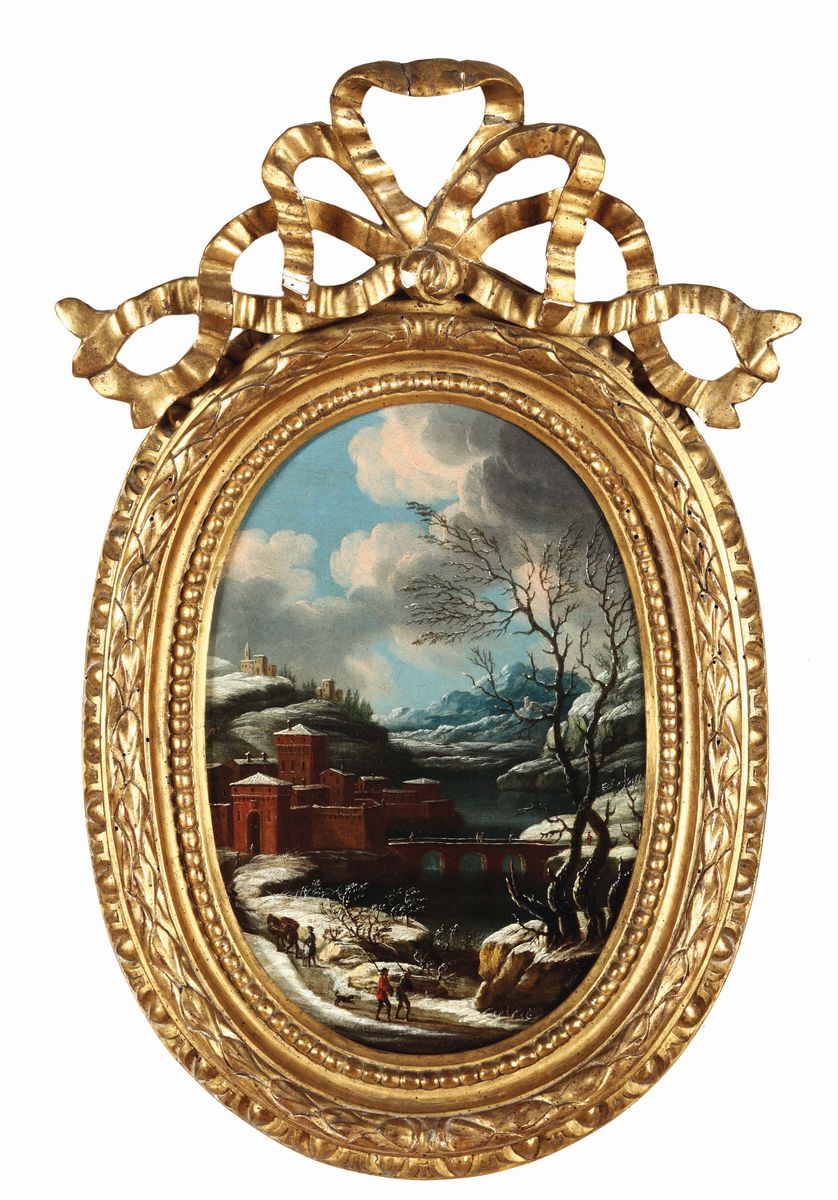 Giovanni Battista Busiri (1698-1757), Attribuiti Apaesaggi con Rovine e Vedute Costiere