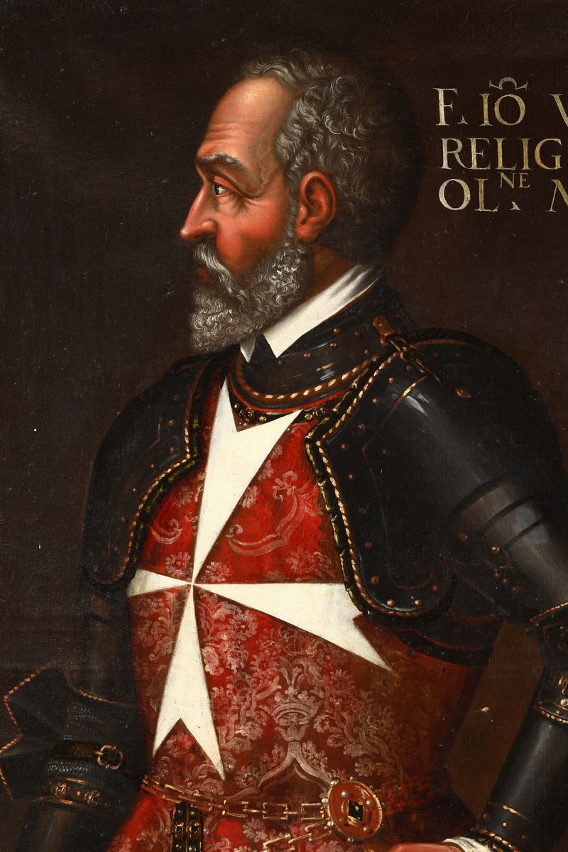 Scuola Veneta Dell’inizio del XVII Secolofigura di Cavaliere di Malta Imperatore Turco Baiazetes ...