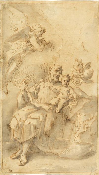 Gaspare Diziani (1689 - 1767)san Giuseppe con Bambino Gesù