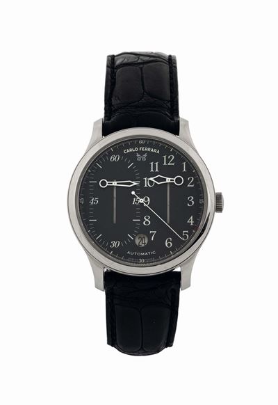 Carlo Ferrara, Regolatore, No. 0059. Orologio da Polso, in Acciaio, Automatico, Impermeabile con ...