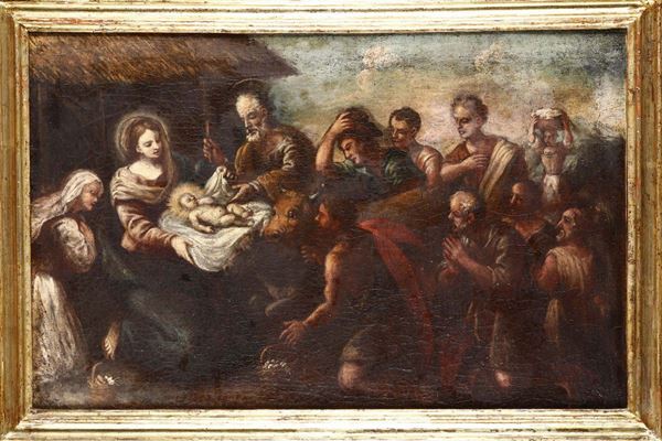 Scuola Veneta del XVIII secolo Adorazione dei pastori