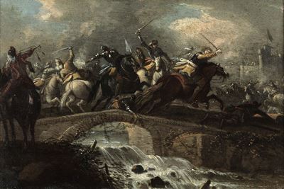 Scuola Italiana del XVIII Secoloscene di Battaglia