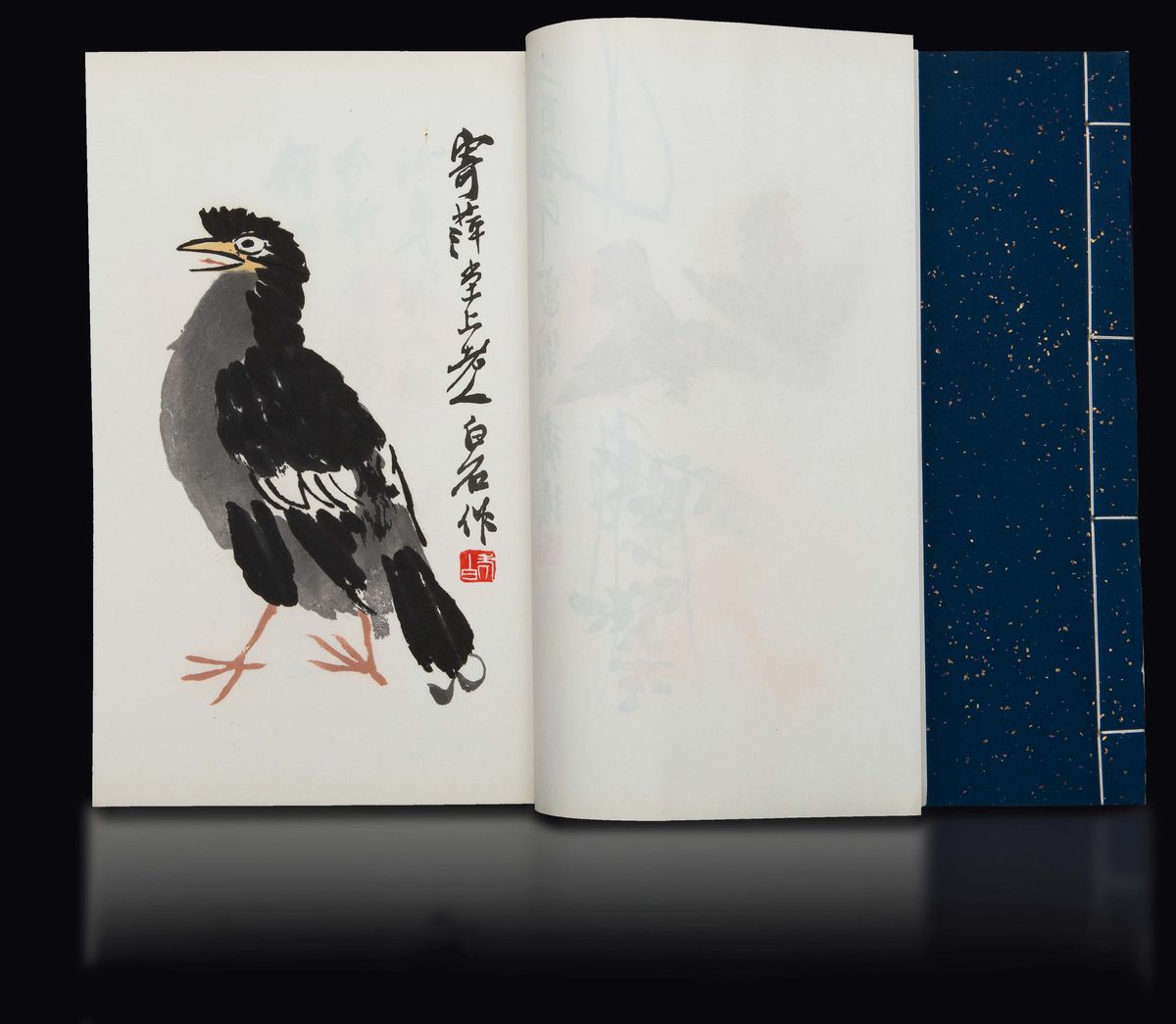 Collezione di Due Libri Raffiguranti Settantadue Acquarelli Stampati di Diversi Artisti, Cina, In...