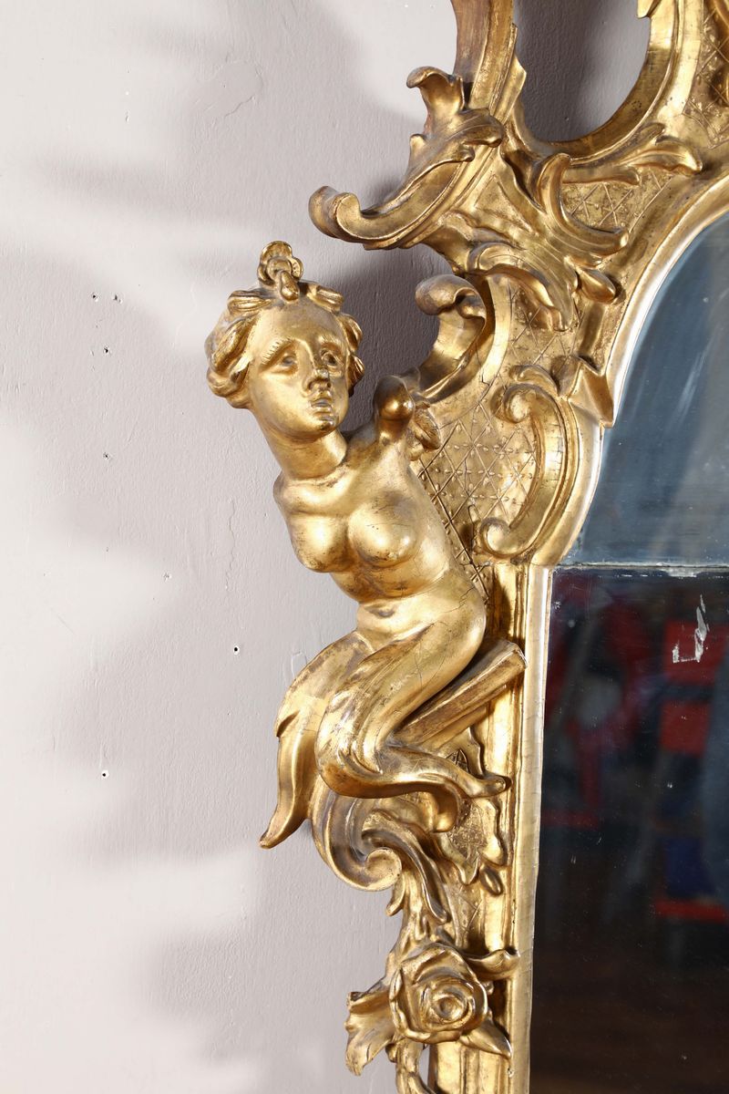 Specchiera Dorata Luigi XIV, Lombardia XVIII Secolo