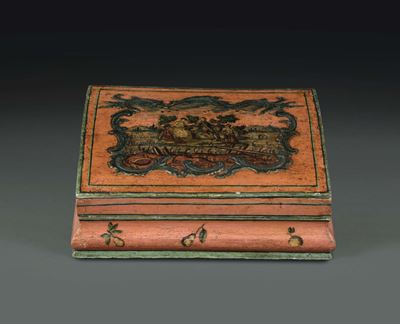 Scatola in Legno Laccato Ad Arte Povera, Venezia XVIII Secolo