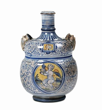 Fiasca da Pellegrino Area Ligure (?), Bottega della Metà del XVII Secolo