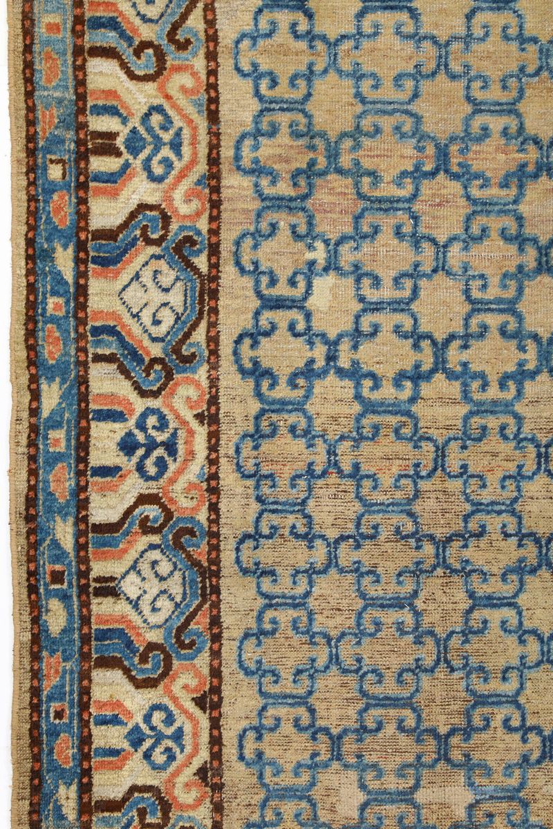 Tappeto Oasi di Khotan, Turkestan Orientale Fine XIX Secolo