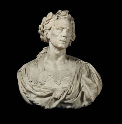 Busto Virile in Marmo Bianco. Arte Barocca Genovese della Prima Metà del XVIII Secolo
