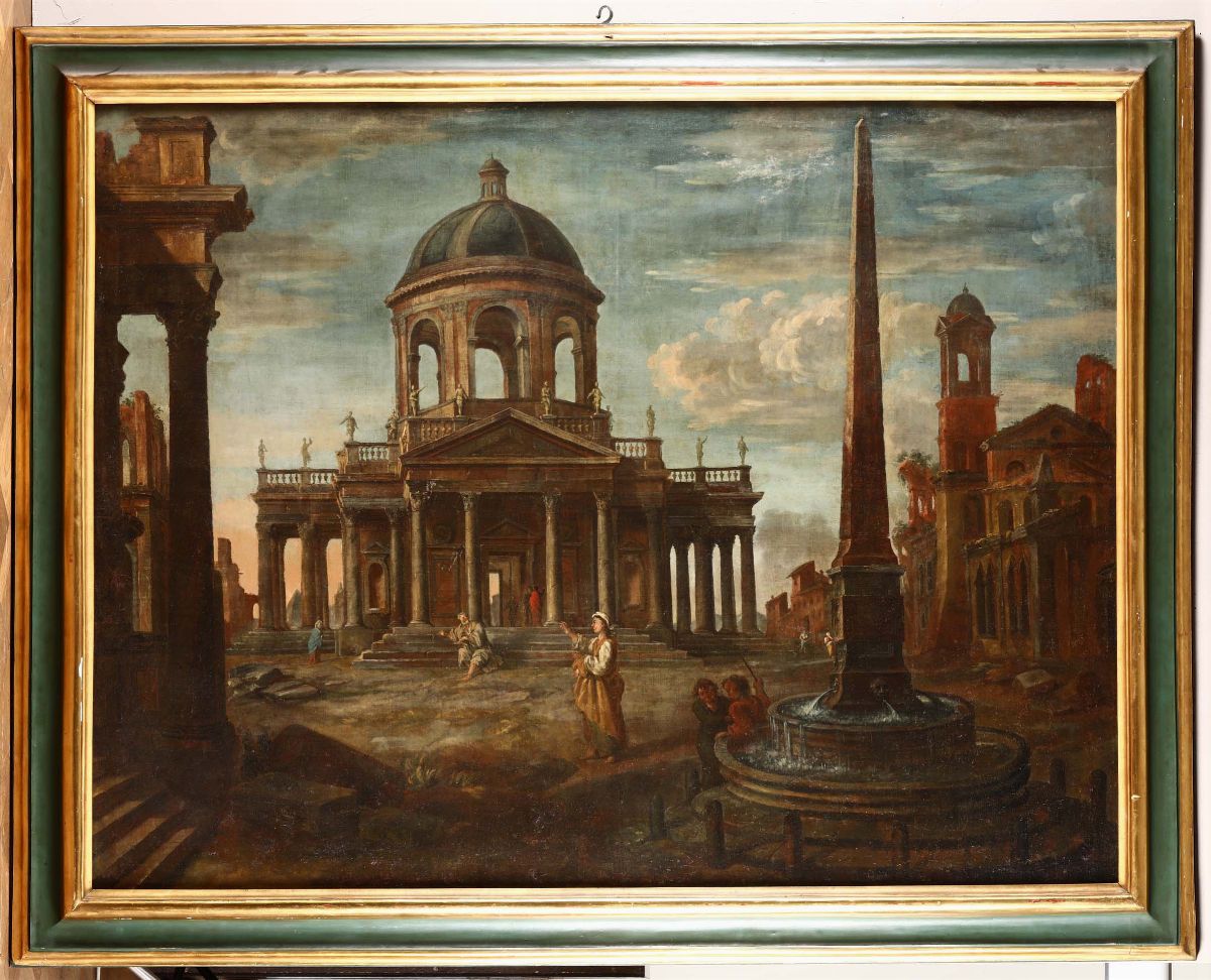 Scuola Italiana del XVIII Secoloarchitetture con Figure