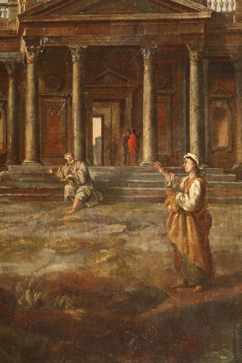Scuola Italiana del XVIII Secoloarchitetture con Figure
