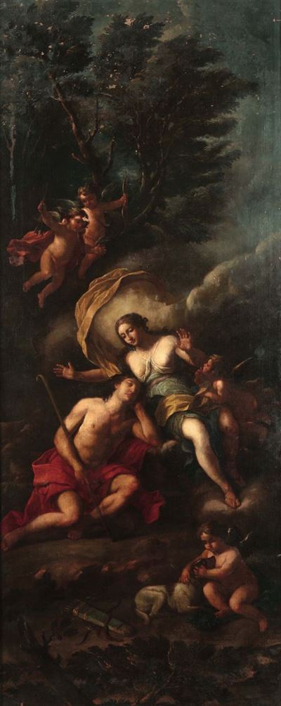 Scuola Emiliana del XVIII Secoloquattro Dipinti di Soggetto Mitologico