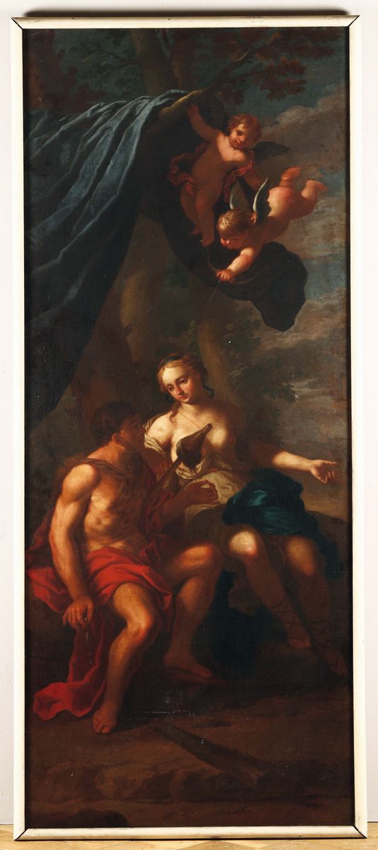 Scuola Emiliana del XVIII Secoloquattro Dipinti di Soggetto Mitologico