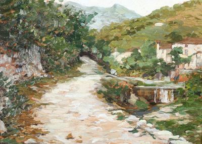 Guglielmo Ciardi (1842/43-1917), Attribuito Apaesaggio Montano