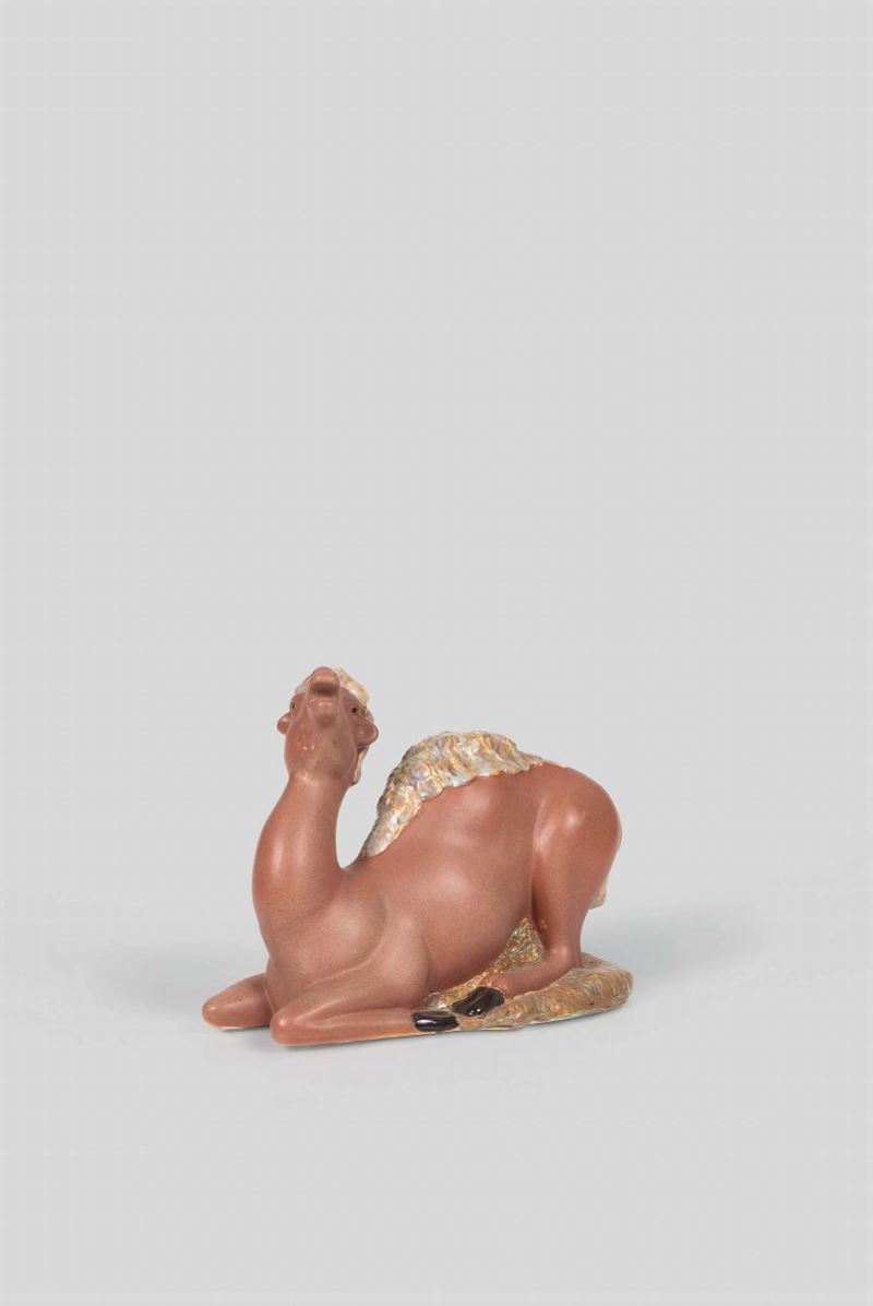 Giovanni Gariboldi, Richard Ginori, San Cristoforo, Milano, 1936 ca. A figure of a dromedary in earthenware ceramics with a polychrome decor  - Auction 20th Century Decorative Arts - I - Cambi Casa d'Aste
