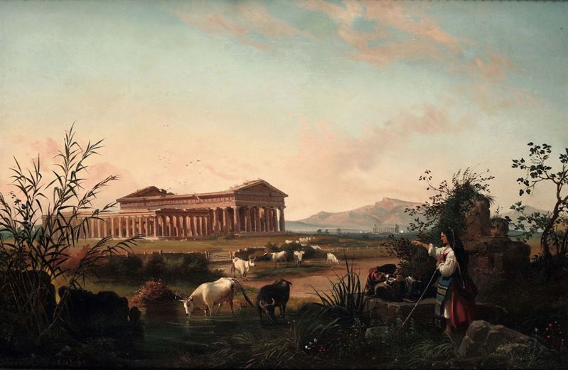 Alessandro La Volpe (1819-1887) Paesaggio  - Asta Dipinti Antichi - I - Cambi Casa d'Aste