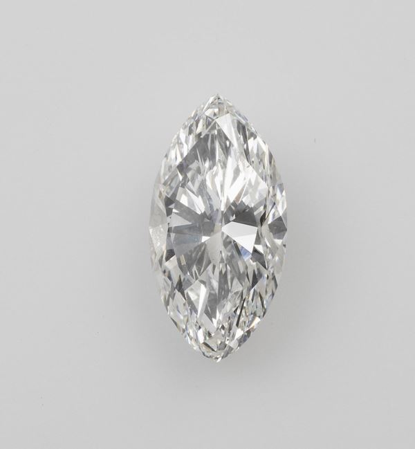 Unmounted marquise-shaped diamond weighing 3.46 carats