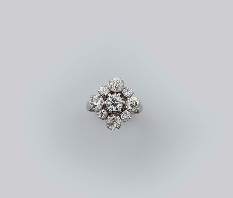 Anello con diamanti per ct 2,50 circa  - Asta Fine Jewels - II - Cambi Casa d'Aste