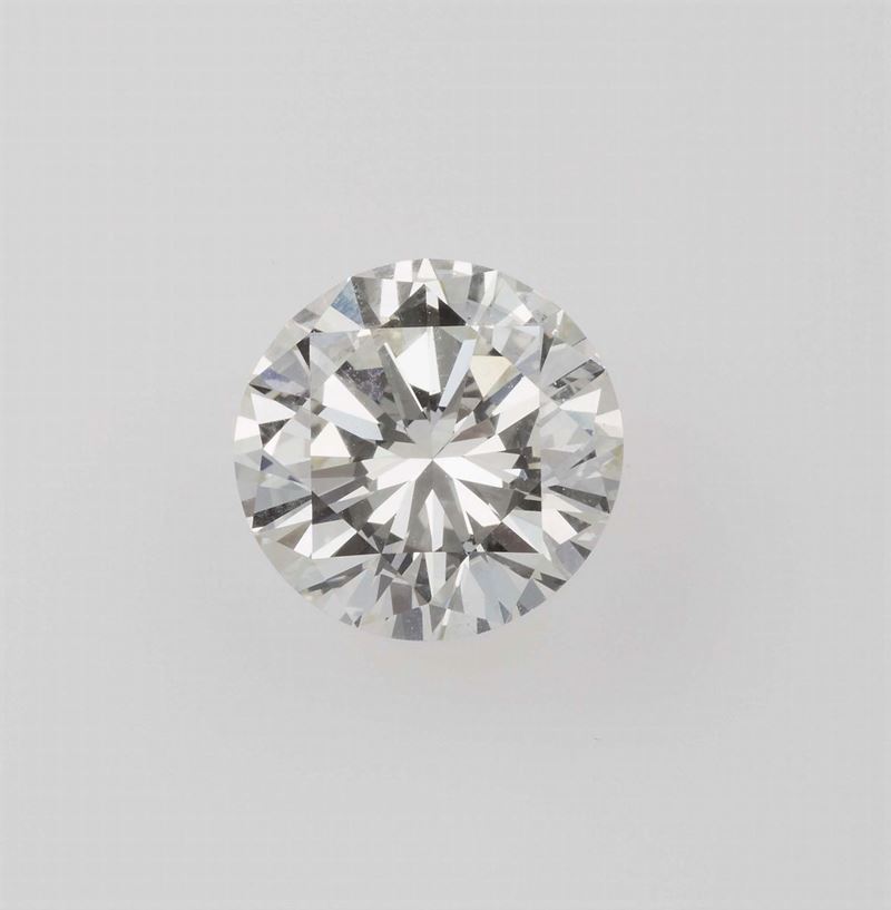 Unmounted brilliant-cut diamond weighing 3.43 carats  - Auction Fine Jewels - II - Cambi Casa d'Aste