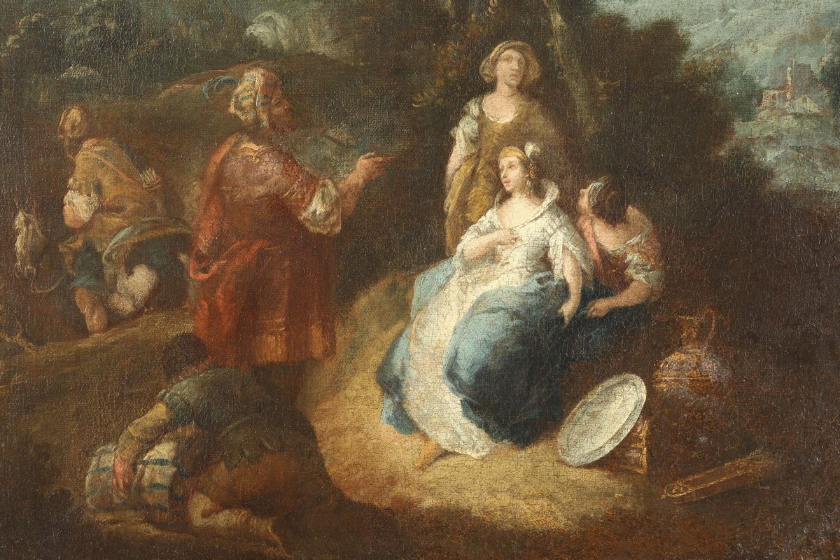 Giuseppe Zais (forno di Canale 1709 - Treviso 1784)labano Giacobbe e Rachele