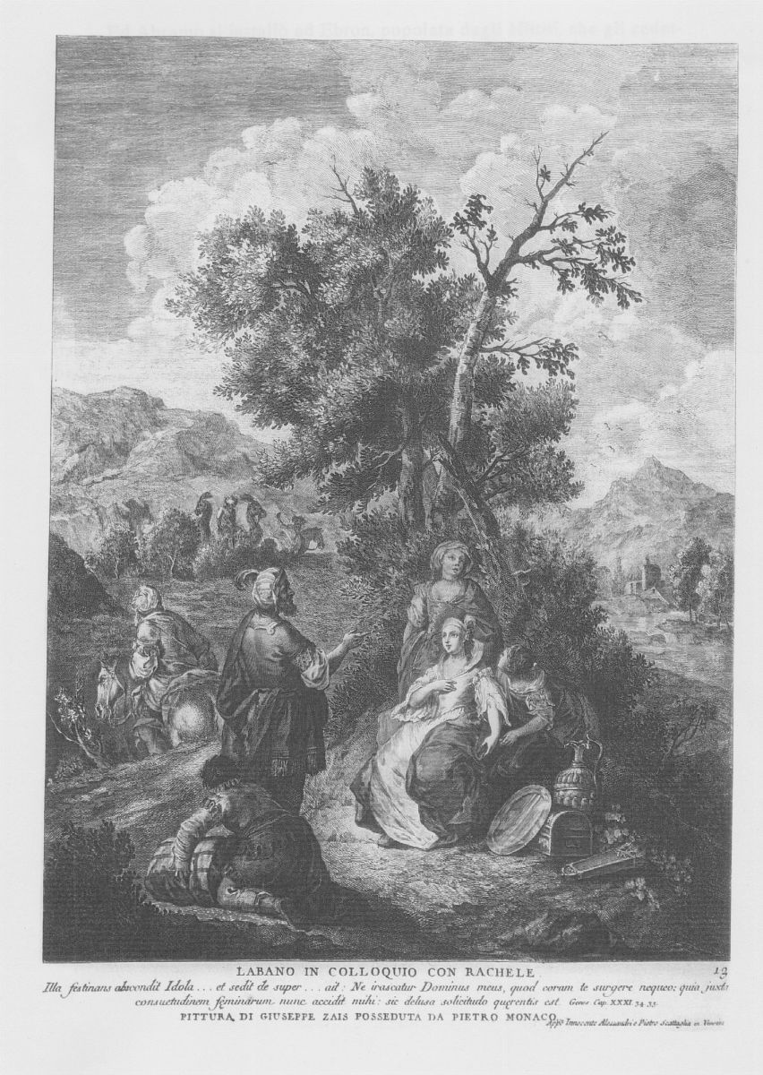 Giuseppe Zais (forno di Canale 1709 - Treviso 1784)labano Giacobbe e Rachele