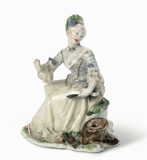 Rarissima figurina Nymphenburg, 1760 circa Modello di Franz Anton Bustelli, 1755-1756