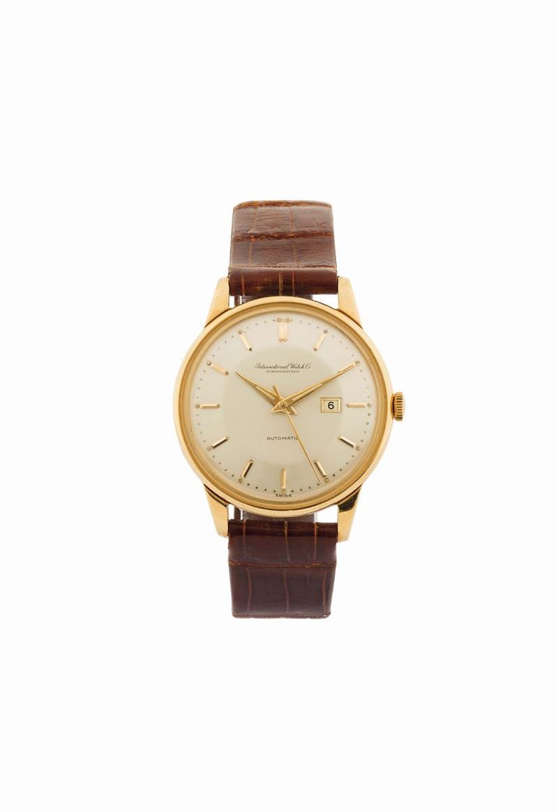 IWC, International Watch Co., Schaffhausen, orologio da polso, automatico, in oro giallo 18K con datario. Realizzato nel 1960 circa  - Asta Orologi da Polso e da Tasca - Cambi Casa d'Aste